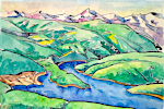 'Water body in the mountains'