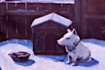'Moonlight Sonata', 99 x 49 cm, oil on canvas, Svirsk, 1990
