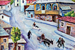 'Old street', 35 x 30 cm, oil on canvas, Vladikavkaz, 2013
