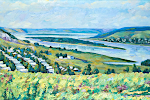 'View of the Angara', 55 x 102,5, oil on canvas, Svirsk, 2007
