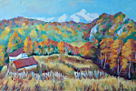 'Mirtgadzhin village', 45 x 70 cm, oil on canvas, Vladikavkaz, 2015