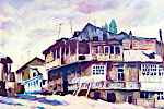 'Jewish street', 35 x 30 cm, oil on canvas, Vladikavkaz, 2013