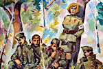 'Хæсты фæстæ', æвзæрæн тыхджын (акварель, гуашь), Свирск, 2010
