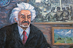 'Портрет художника Плиева А.З.', 118 x 99, х.м.р., г. Свирск, 1990 г.