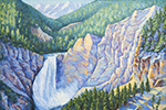 "Водопад в горах", 60х80, х.м., г. Свирск, 2005 г.